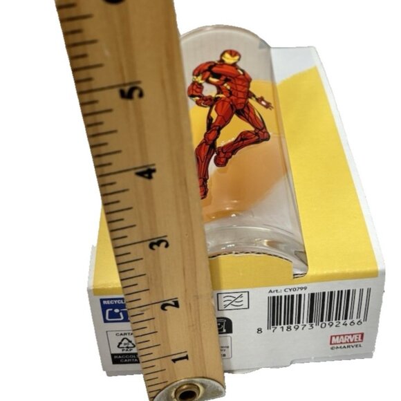Marvel Iron Man Drinking Glass Cup Avengers Collectible Superhero Glass NEW - Picture 6 of 8